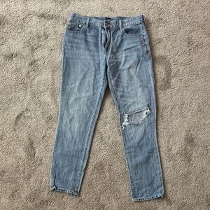 GAP Women's Distressed Straight Leg Denim Jeans